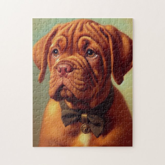 Vintager Dogue de Bordeaux Malerei (Vertikal)