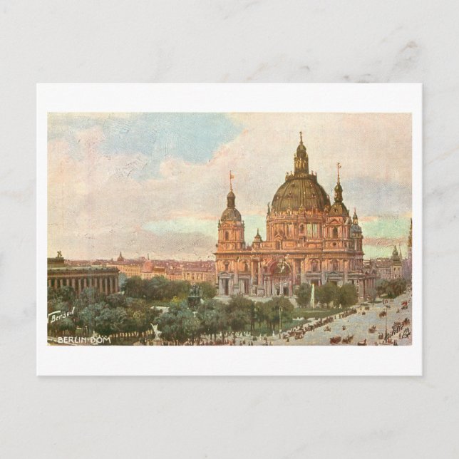 Vintager Dom/Kathedrale Berlin Deutschland Postkarte (Vorderseite)