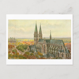 Vintager Dom/Kathedrale Halberstadt Deutschland Postkarte