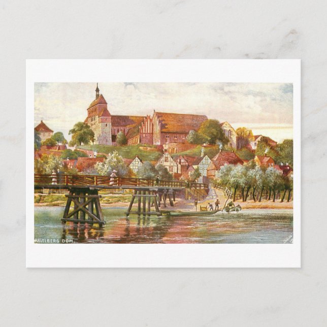 Vintager Dom/Kathedrale Havelberg Deutschland Postkarte (Vorderseite)