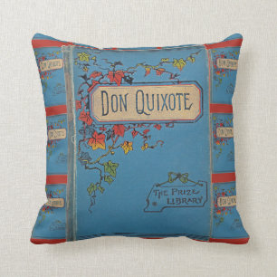 Vintager Don Quichote Bucheinband Kissen