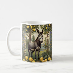 Vintager Donkey unter den Zitronenbäumen Kaffeetasse