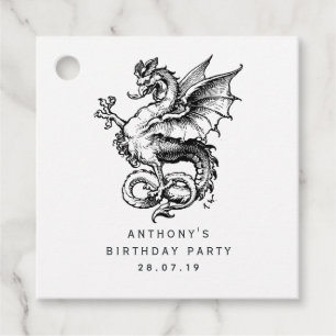 Vintager Drache Geschenkanhänger