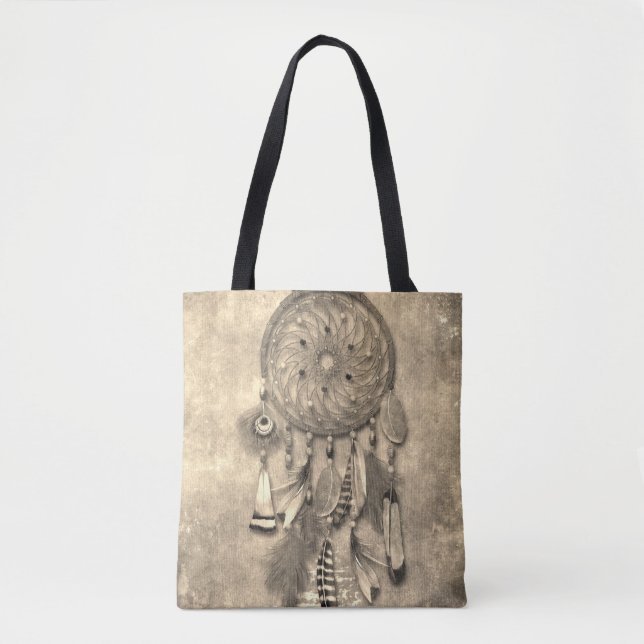 Vintager Dreamcatcher | Boho Style Tasche (Vorderseite)