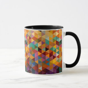 Vintager Dreieck-Muster-Hintergrund Tasse