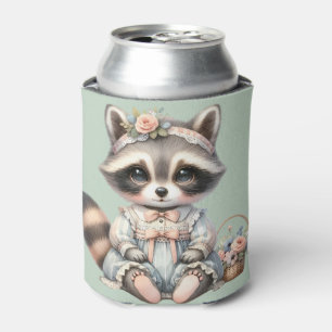 Vintager Dressierter Cottailcore Raccoon Pasta Dosenkühler