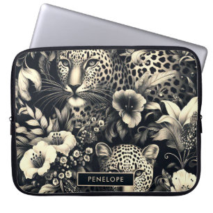 Vintager Dschungel Jaguar Laptopschutzhülle