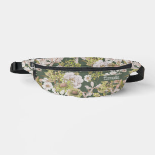Vintager dunkelgrüner FLoral-Mustername Bauchtasche