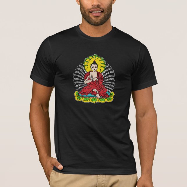 Vintager (dunkler) T - Shirt Buddhas (Vorderseite)