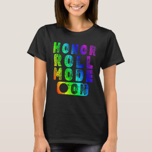 Vintager Ehrenmodus auf Regenbogen T-Shirt