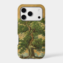Vintager Eichenbaum auf Imitaten Parchment iPhone