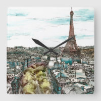 Vintager Eiffel Turm der Bestimmungsort-| in