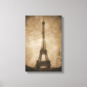 Vintager Eiffel-Turm Leinwanddruck