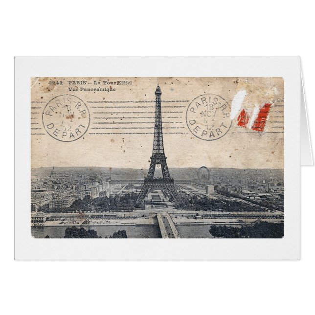 Vintager Eiffelturm (Vorderseite (Horizontal))