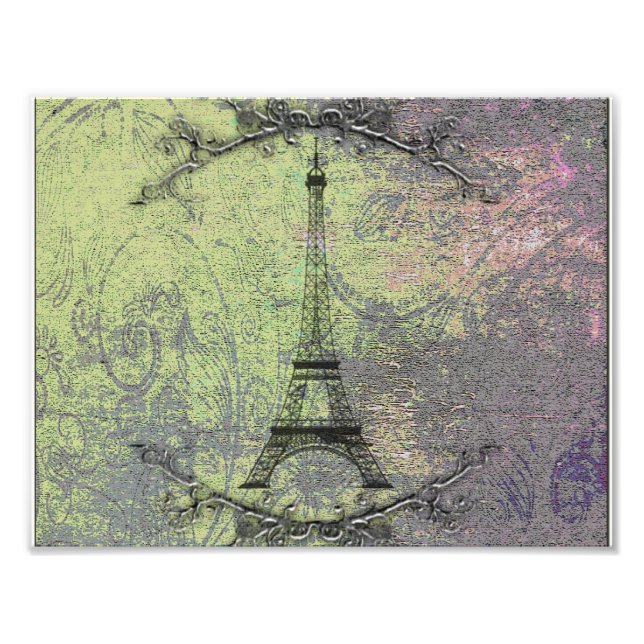 Vintager Eiffelturm Fotodruck (Vorne)