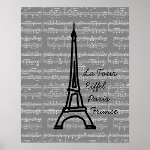 Vintager Eiffelturm Paris Poster