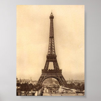 Vintager Eiffelturm Poster