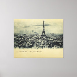 Vintager Eiffelturm Postkarte Kunst, Dichtung und  Leinwanddruck
