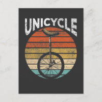 Vintager Einrad-Künstler Sport Einradfahrer