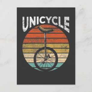 Vintager Einrad-Künstler Sport Einradfahrer Postkarte
