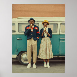 Vintager Eiscreme-Moment Poster
