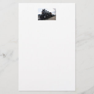 Vintager Eisenbahn-Dampfzug Briefpapier