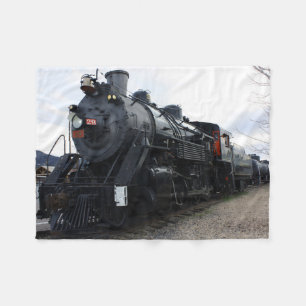 Vintager Eisenbahn-Dampfzug Fleecedecke