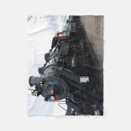 Vintager Eisenbahn-Dampfzug Fleecedecke