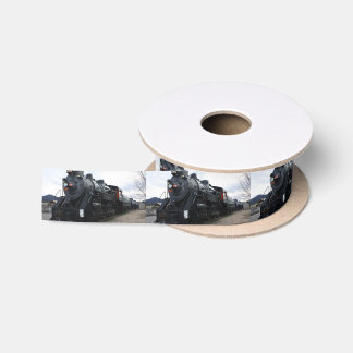 Vintager Eisenbahn-Dampfzug Satinband