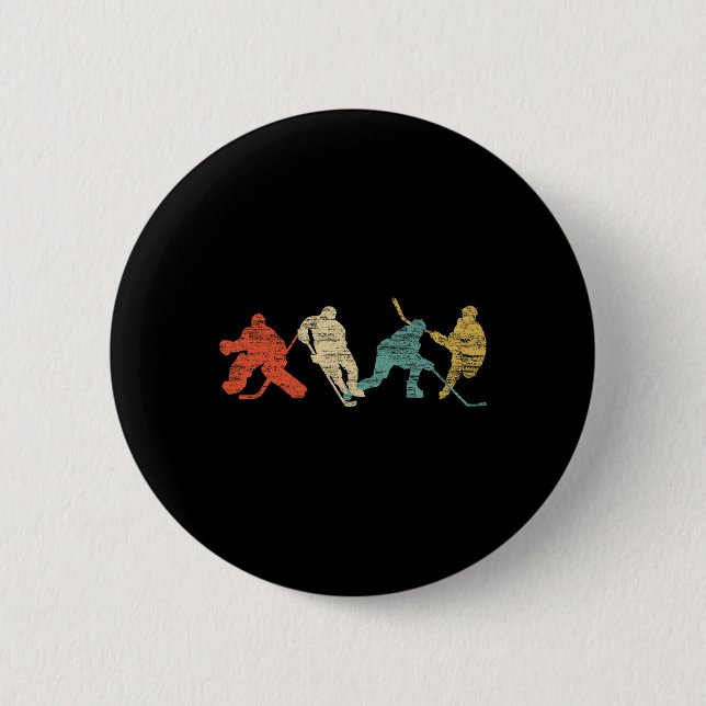 Vintager Eishockey Button (Vorderseite)