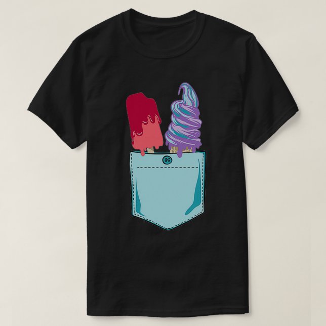 Vintager Eiskrem Sommer T-Shirt (Design vorne)