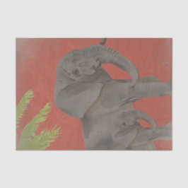 Vintager Elefant Seidenpapier