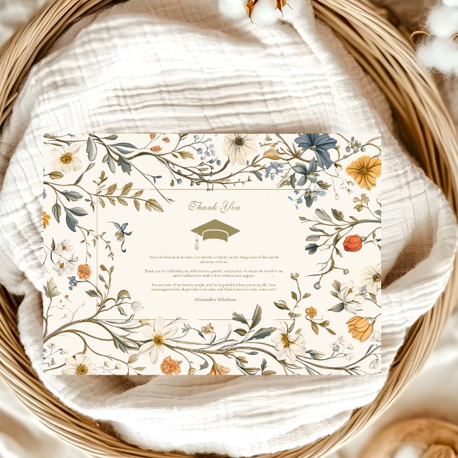 Vintager Eleganter Abschluss Dankeskarte (Von Creator hochgeladen)