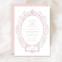 Vintager Eleganter Zierrahmen Rett Datum Einladung