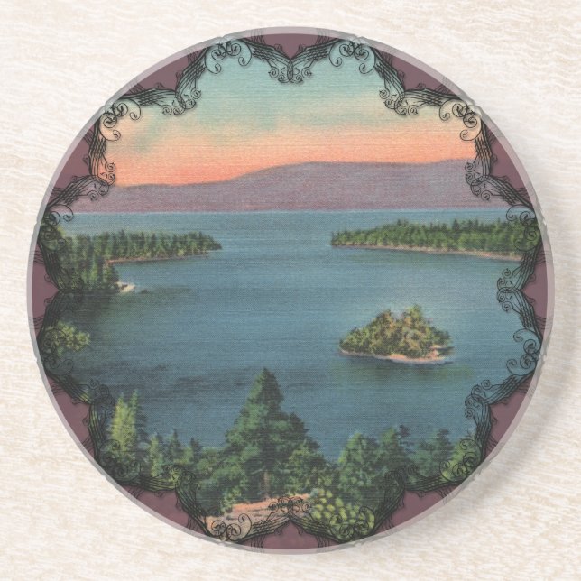 Vintager Emerald Bay Lake Tahoe Untersetzer (Vorne)