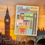 Vintager Empfang in London Postkarte<br><div class="desc">Mit unserer Postkarte "Welcome to London" gelangen Sie bequem in die Hauptstadt von England. Dieses Kunstwerk im Vintagen Stil, das in Nostalgie erbaut wurde, erweckt sofort den Charme und die Geschichte Londons und ist somit ein perfektes Stück für Sammler, Reisende oder Menschen, die die klassische Design-Ästhetik schätzen. Wir haben uns...</div>