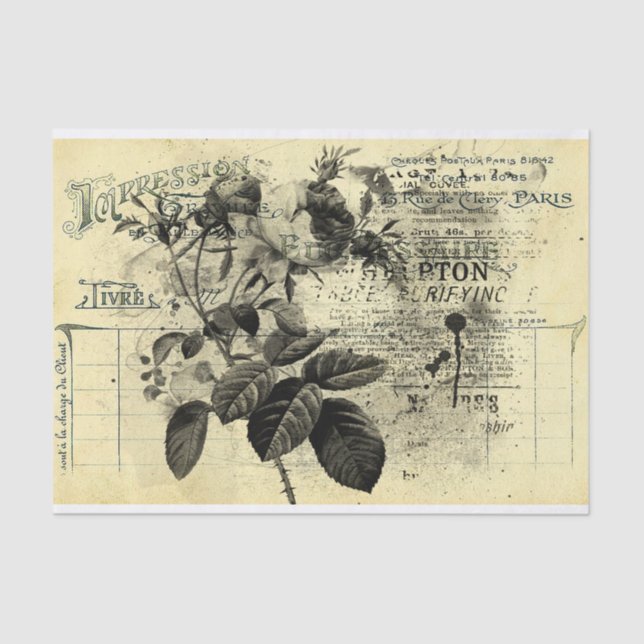 Vintager Empfang Seidenpapier (Vorderseite)