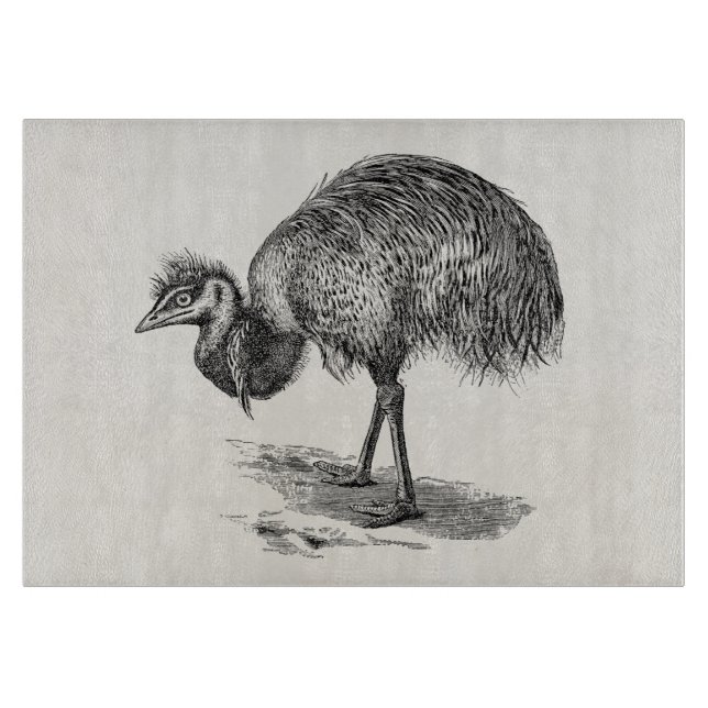 Vintager Emu-australische Schneidebrett (Vorderseite)
