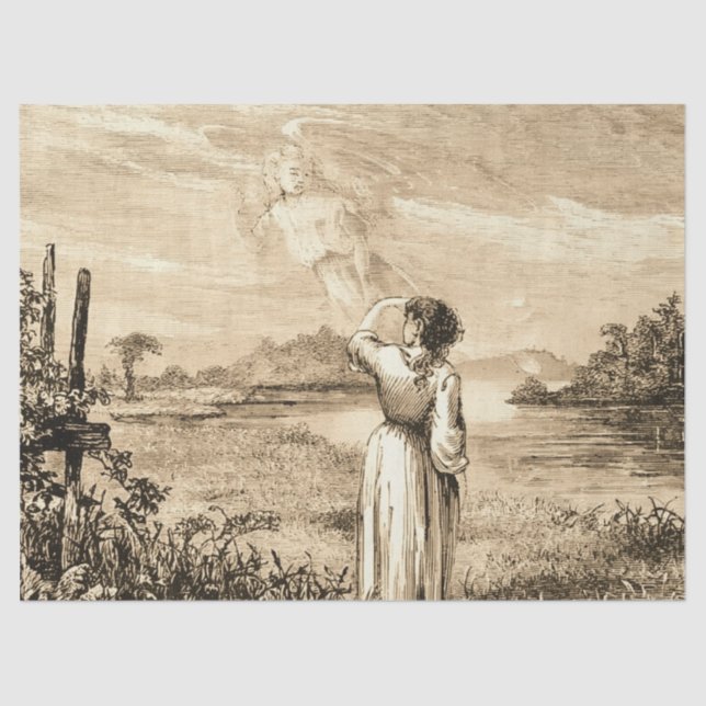 Vintager Engel Seidenpapier (Vorderseite)