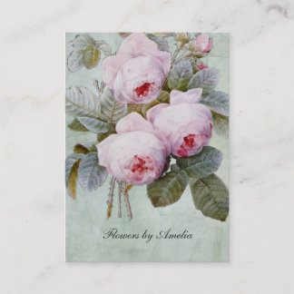 Vintager englischer Rosen-Garten botanisches Visitenkarte