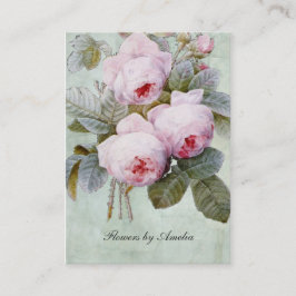 Vintager englischer Rosen-Garten botanisches Visitenkarte