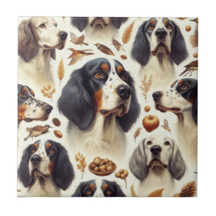 Vintager englischer Setter nahtlos Fliese