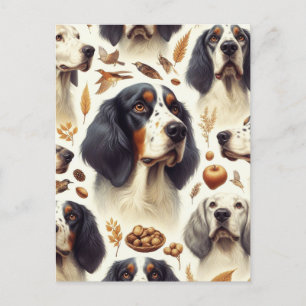 Vintager englischer Setter nahtlos Postkarte