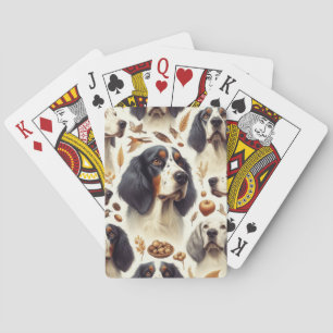 Vintager englischer Setter nahtlos Spielkarten