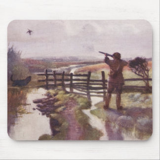 Vintager Enten-Jagd-Gewehr-HundeSportsman Mousepad