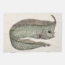 Vintager, entkörnter Orangenfisch, Meeresaquatisch Geschirrtuch