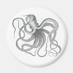 Vintager Entwurf Seesteampunk Krake Magnet
