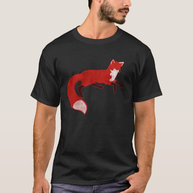Vintager Entwurfs-T - Shirt Fox (Vorderseite)