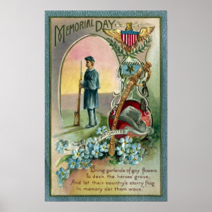 Vintager Erinnerungstagestribut Poster