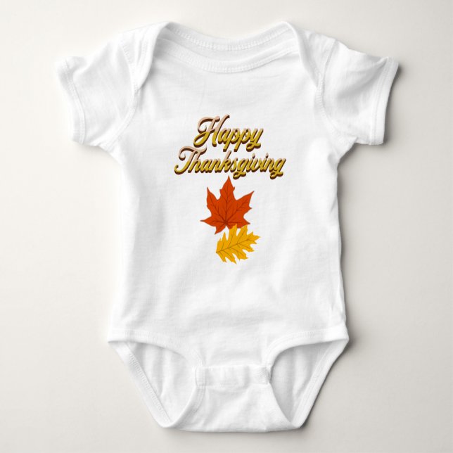 Vintager Erntedank Baby Strampler (Vorderseite)